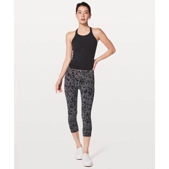LULULEMON In Movement Crop Everlux 19" Efflorescent Nebula Black 4 - Picture 4 of 8